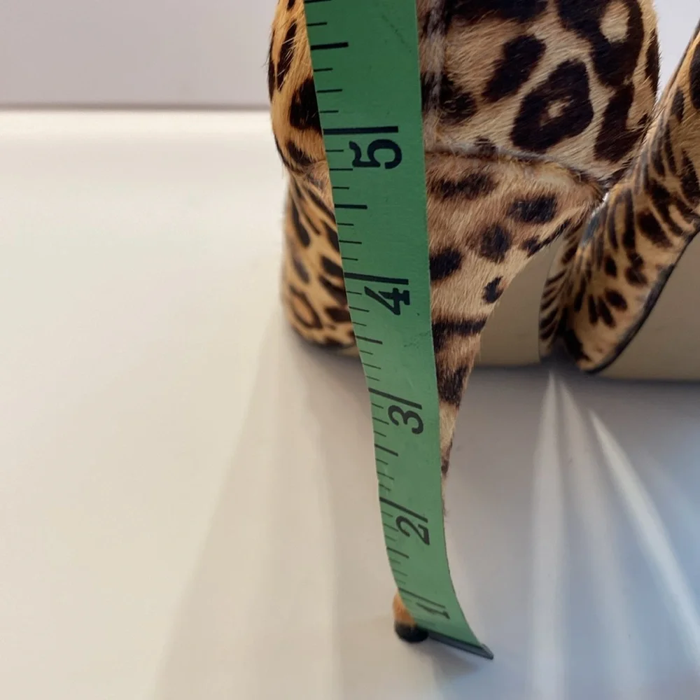 Steve Madden  Women’s Heels, fur dyed leopard print, 4.5 inch heels , Size 10 M - Picture 8 of 14
